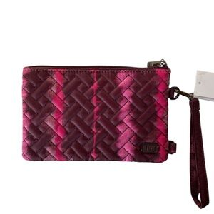 Lug Peekaboo Pouch Wristlet Shibori Wine NWT